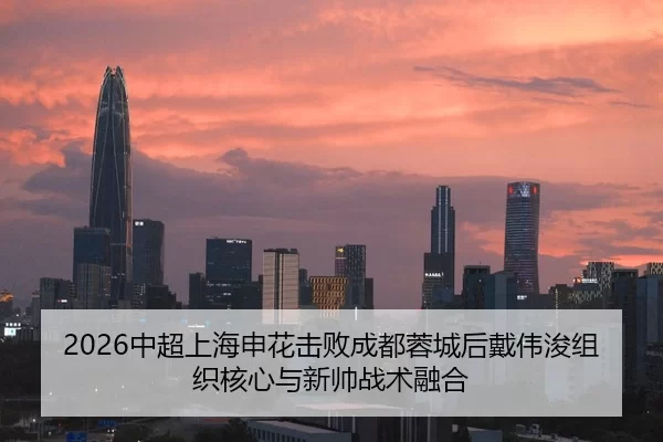 2026中超上海申花击败成都蓉城后戴伟浚组织核心与新帅战术融合
